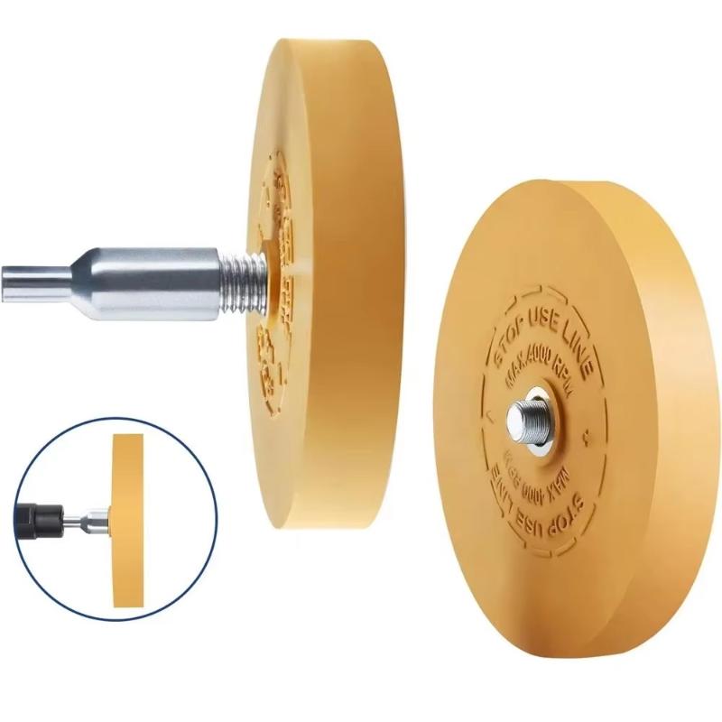 Car Paint Drill Compatible Rubber Decal Remover Eraser Wheel Vinyl Sticker Pinstripe Tape Adhesive Cleaning Tool