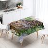 Tiger Lion Jungle Animal Tablecloth Outdoor Camping  Party Restaurant Table Decoration Waterproof Kitchen Home Decor