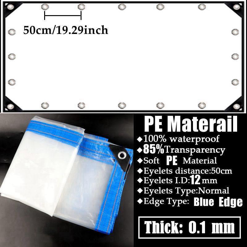85% Clear PE Rainproof Cloth Home Window Transparent Windproof Screen Keep Warm Film Outdoor Pergola See Through Tarp Curtain