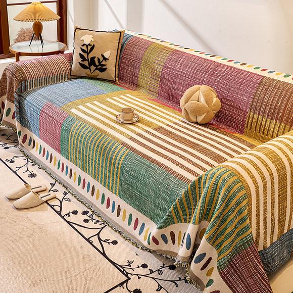 High-End All-Season Anti-Scratch Sofa Cover with Custom Cushion