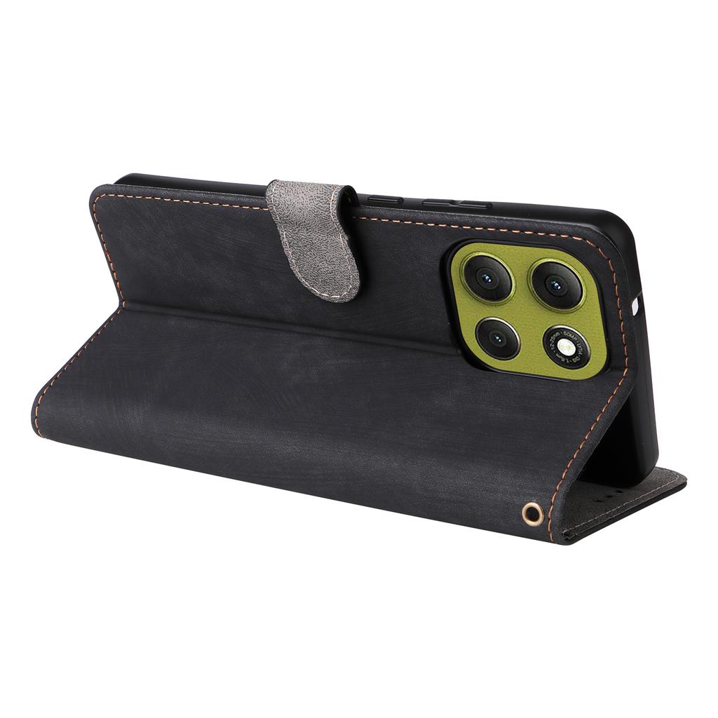 For Motorola Moto G86 Power 5G Case Wallet RFID Blocking PU Leather Phone Cover Stand with Strap