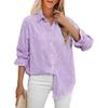 Fashionable Women's Striped Casual Shirt Tops Long Sleeve Shirt