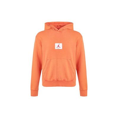 Jordan Flight Embroidered Logo Pullover Hoodie Men Hoodie Sunrise-Red CZ6094-850