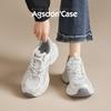 Augustine Daddy Shoes Women's 2025 New Summer Mesh Platform White Sneakers Show Feet Small Casual Shoes