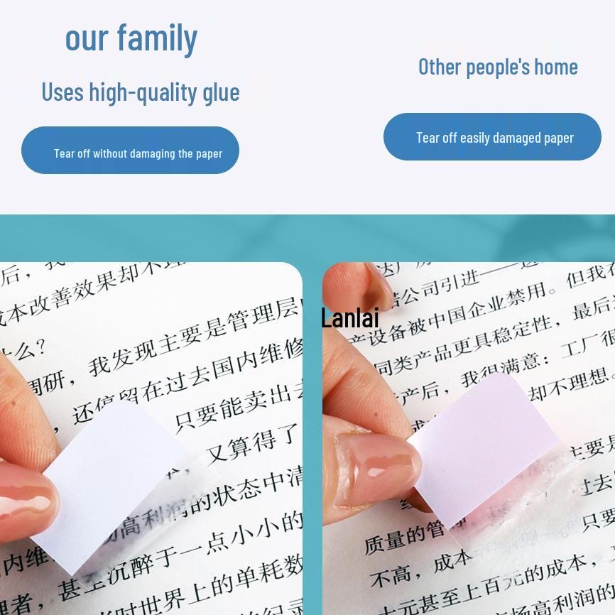 Morandi Fluorescent Sticky Notes: Colored Index Tabs and Bookmark Labels for Students