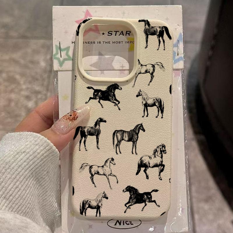 Realistic Style Horse Head Cow Animals Pattern Phone Case For iPhone 17 16 Pro Max 15 14 Plus 13 12 11 Pro Max 16e 17 Air Cover