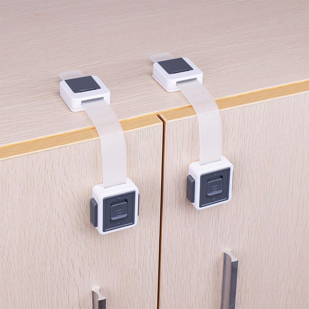 Child Safety Adjustable Drawer Latches Cabinet Locks Furniture Childproofing Lock