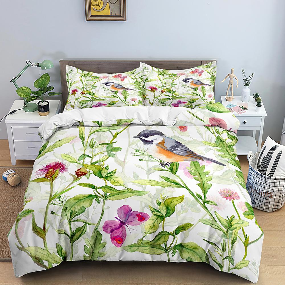 Butterfly Aesthetics Duvet Cover King Queen Beautiful Blue Flying Insect Pattern Print Bedding Set 2/3pcs Polyester Quilt Cover