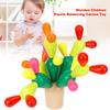 Cactus Toy, Kids Cactus Balance Stacking Toy, Wooden Kids Puzzle Balancing Cactus Toy Building Blocks