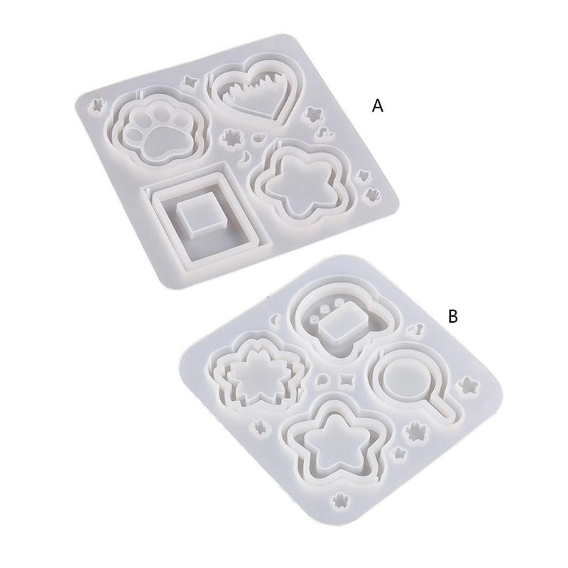 DIY Cat Claw Flower Ornament Quicksand Silicone Epoxy Mold DIY Keychain Pendant Crafting Mould for Valentine Gift