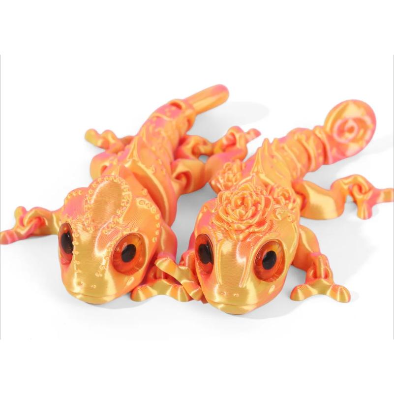 3D-Druck Chamäleon Figuren Mehrgelenkig Beweglich Simulationsaugen für Heimaccessoires Kinderspielzeug Geschenk Wohnzimmerdekoration