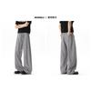 Vintage American Old Money Style Pleated Spliced Mens Summer Casual Long Pants