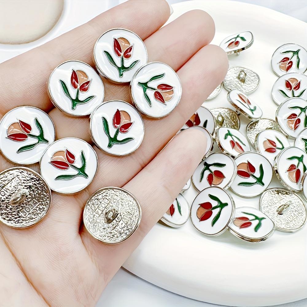 

2Pcs/set Stylish Golden Flower Buttons With A Floral Pattern, Perfect For Decorating Suits, Knitwear, Sweaters, And Shirts 2pcs серебряный