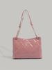 2025 New Bag Women's Fashion Versatile Foreign Style Rhombus Embroidery Thread Niche Design Solid Color Chain Single Shoulder Oblique Span Bag