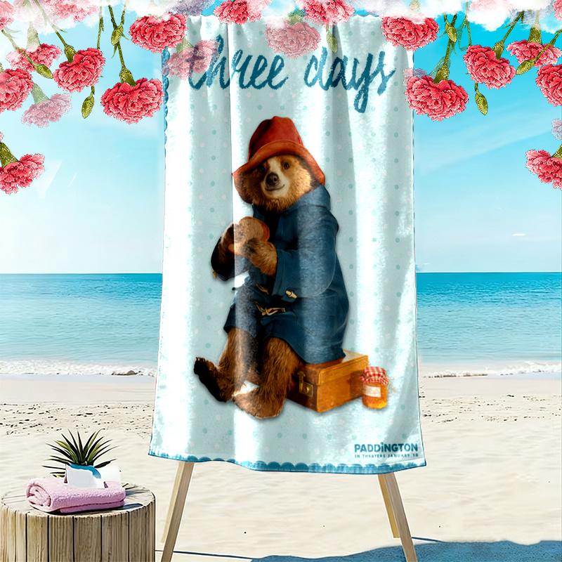 Paddington Bear Towel, Large Soft Quick Dry Towel for Beach Camping Swimming