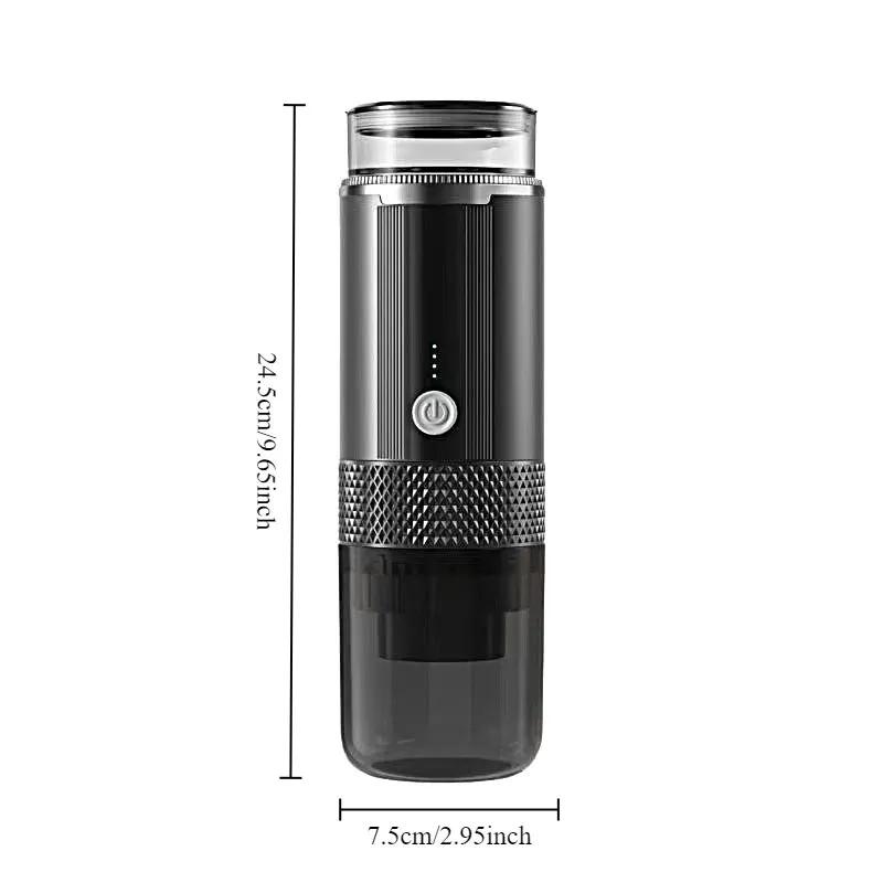 

Portable Coffee Maker Suitable for Ground Coffee and Coffee Capsules Rechargeable Handheld for Travel 917 чёрный