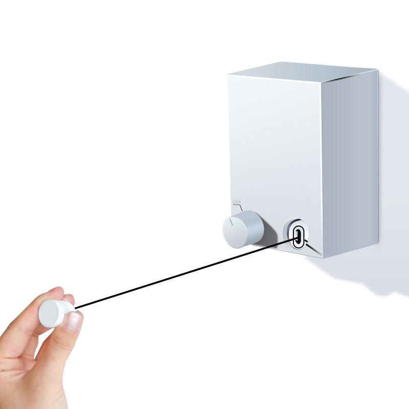 Punch-Free Retractable Clothesline Hotel Wall Hanging Clothes Drying Rack Indoor Steel Wire Invisible Organiser Laundry Hanger