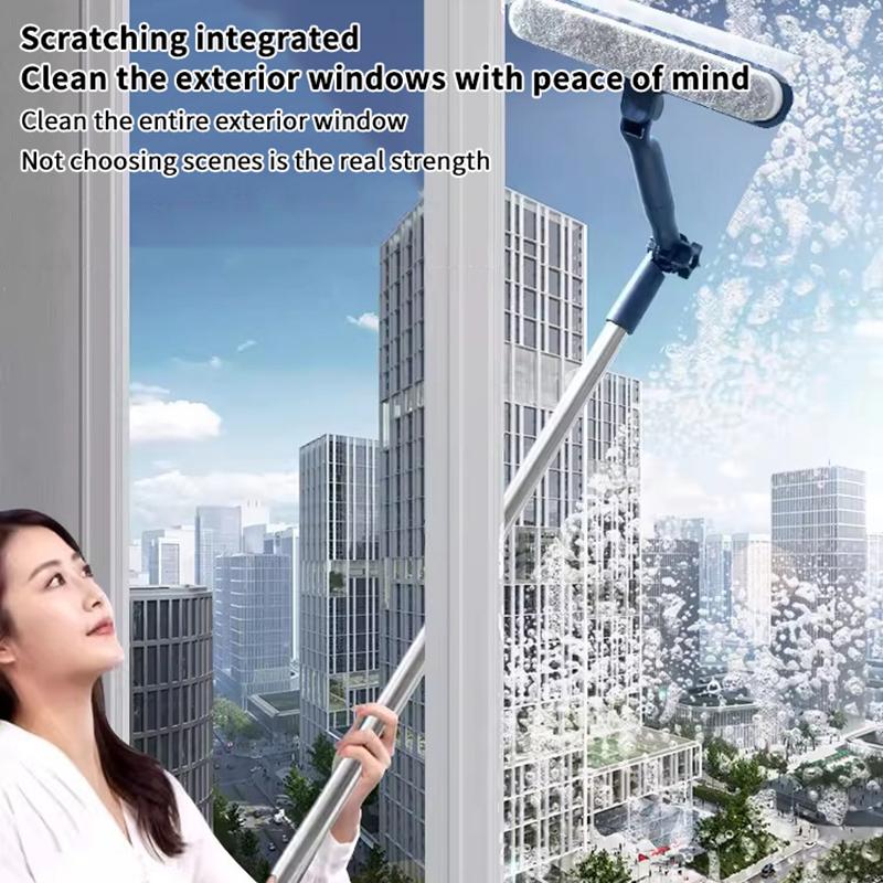 1 Pezzo Strumento Pulitore Vetri A Doppia Faccia 120 Cm Pulitore Finestre Grattacielo Per Casa Gadget Per Pulizia Finestre Senza Angoli Morti Per Esterno