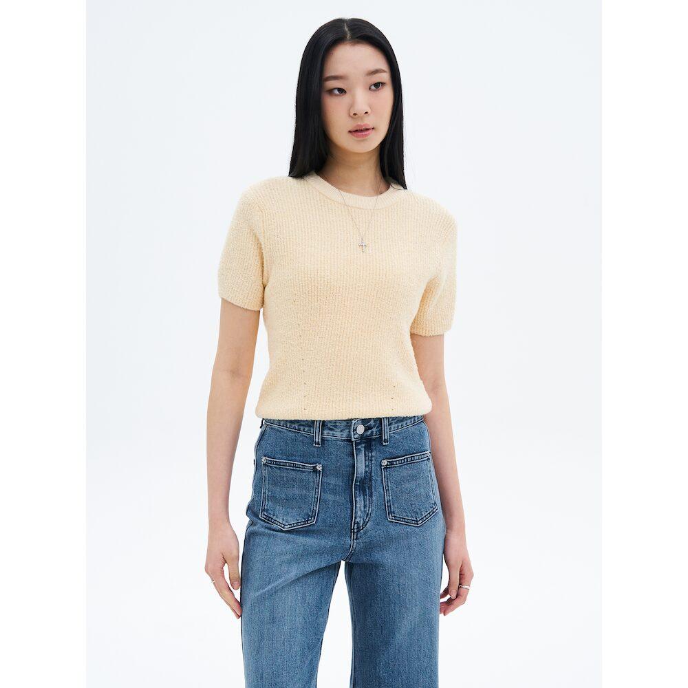 8seconds Round Neck Half Sleeve Pullover Yellow