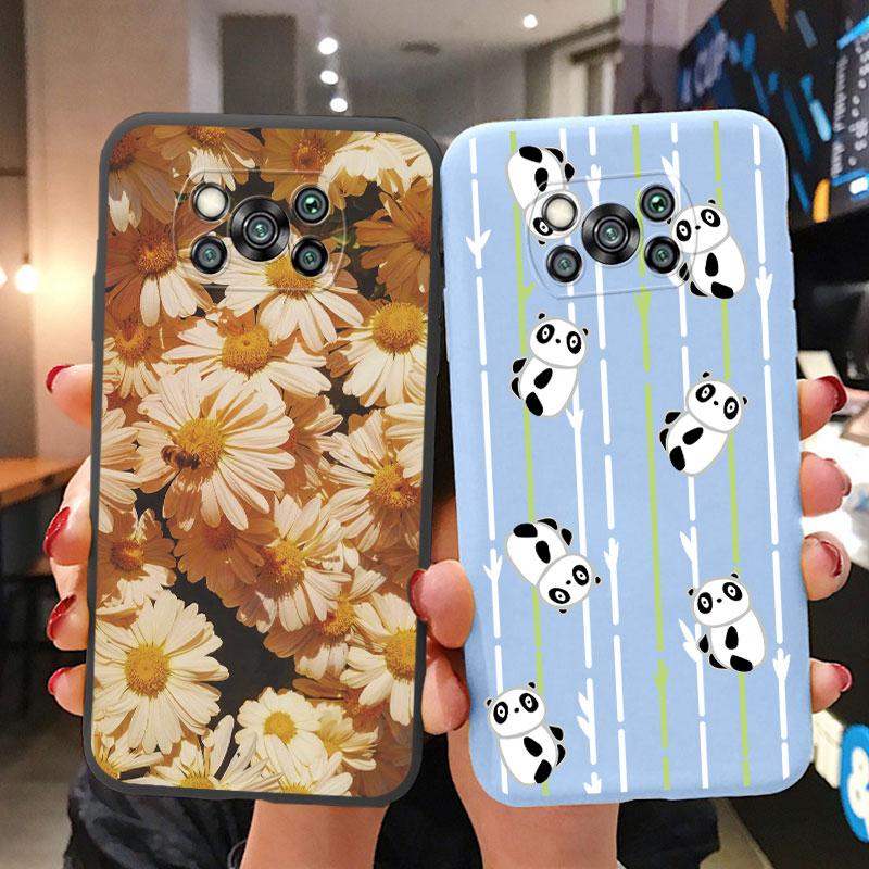 Case For Poco X3 Pro Pocox3 X 3 NFC Cute Heart Flower Back Cover Soft Silicone Matte Protective Funda For Xiaomi Poco X3 Pro Bag