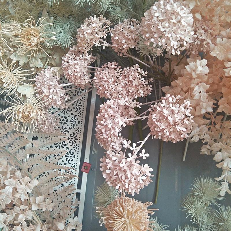 Artificial Snowball Hydrangea Stems Multibranch For Wedding Home Decor Gift