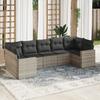 VidaXL Garden Lounge Set with Cushions 7 Pcs, Patio Sofas, Patio Furniture Set, Outdoor Furniture, Grey 3251729
