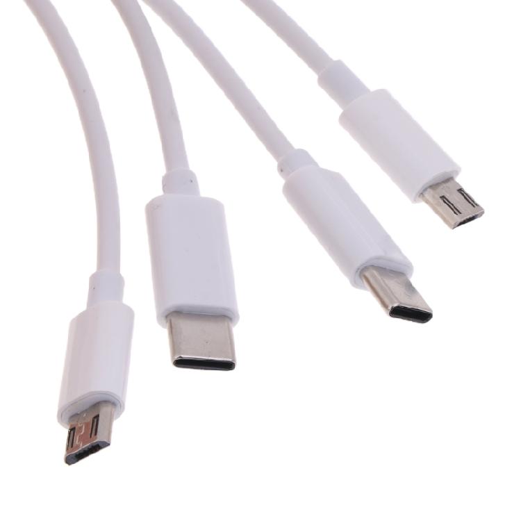 4-in-1 USB C To Multi Charging Cable USB C To Micro USB + Type C Universal