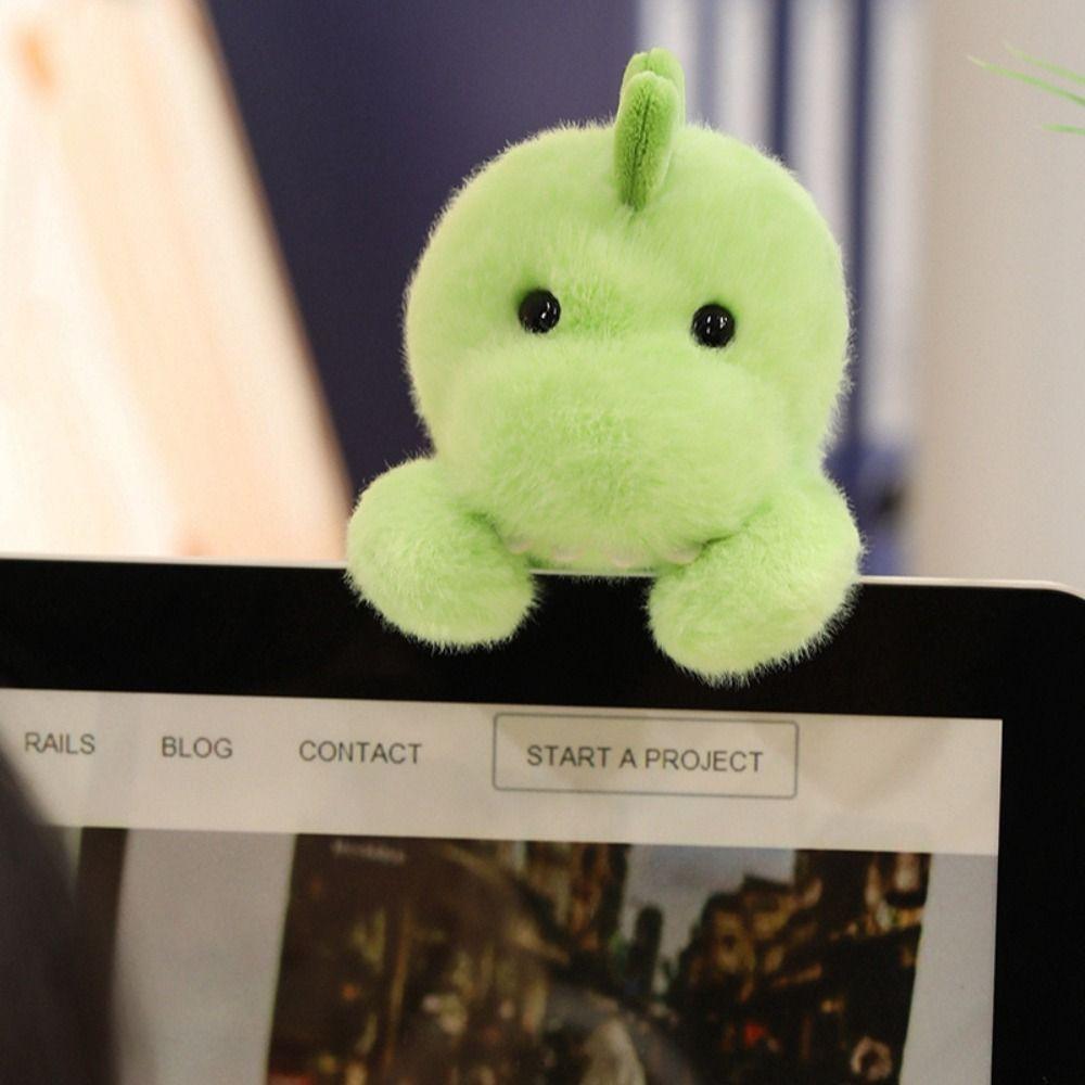 Fluffy Plush Desktop Buddy Toy Sitting Cow Hug Pillow Creative Dinosaur Plush  Toy  Children's Day