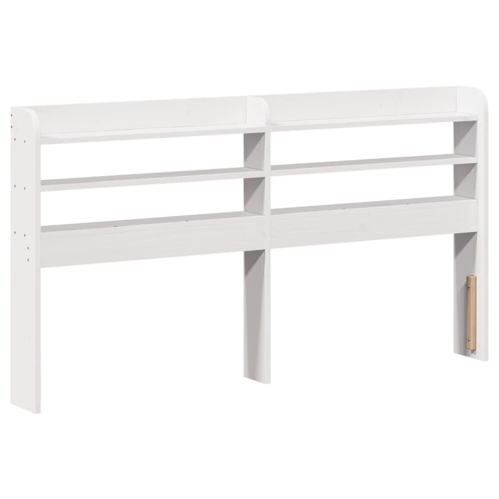 Bed Frame with Headboard Without Mattress White 150 x 200 cm