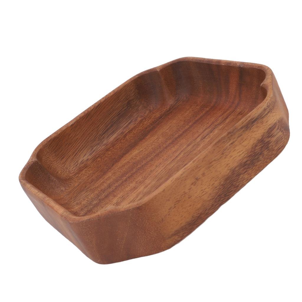 Träbrickor Serveringsfat Miljövänliga Multifunktionella Brickor Heminredning för Sallad Dessert Frukt