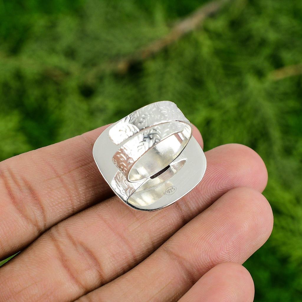 Mothers day Sale Natural Rhodonite Wife New Multi Stone Ring Jewelry 925 Silver