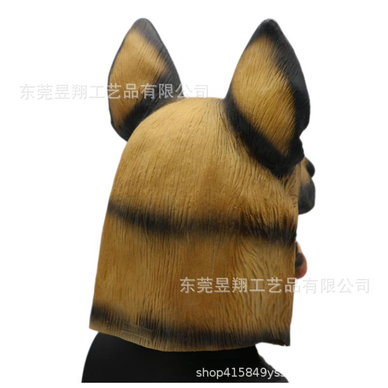 Halloween Cane Lupo Animale Maschera Divertente Festa Cane da Pastore Cane della Polizia Cane Singolo Cane che Ulula Testa di Cane Oggetto di Scena per Performance