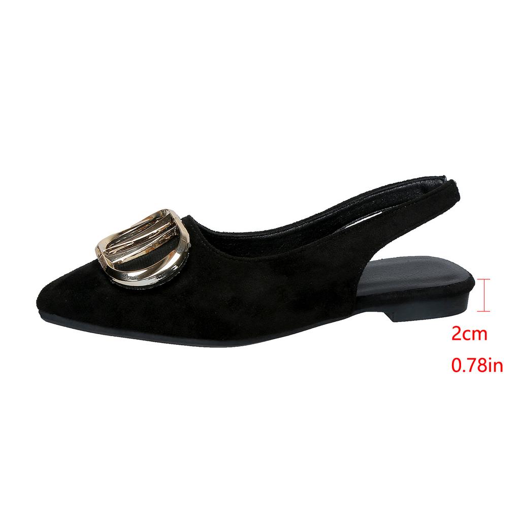 Fashion 2025 Summer New Women Sandal Fashion Pointed Toe Shallow Slip On Ladies Elegant Slingback Shoes Thin Med Heel Dress Mules Pumps