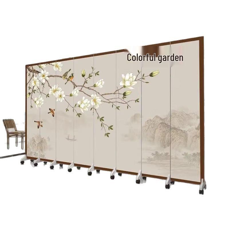 Antique Landscape Folding Screen: Living Room/Entryway Partition