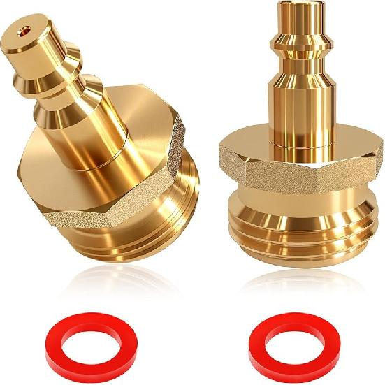 Lead-Free RV Blowout Plug For Winterization With Quick Connect – Prevents Pipe Freezing And Bursting, 1 Pack