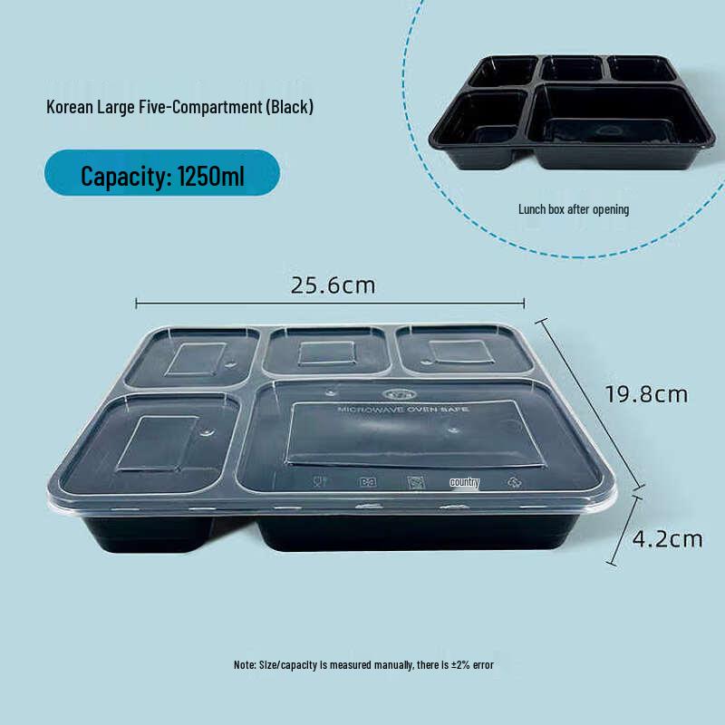 Disposable Divided Meal Prep Containers with Lids