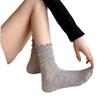 1Pairs Hollow Socks Women Solid Color Sweet Mesh Mid-tube Stockings Girls Spring Summer Breathable Cotton Lace Roll Edge Socks