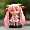 Hot Sold Latest Hatsune Miku Anime Figure Pink Sakura Sitting Position PVC Action Figure Model Toy Decoration Collect Gifts