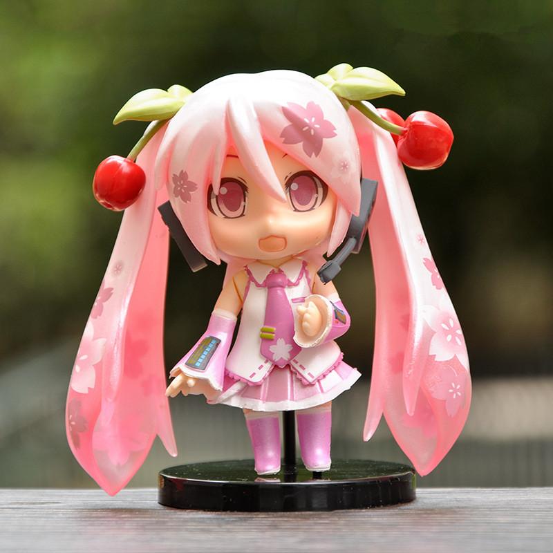 Hot Sold Latest Hatsune Miku Anime Figure Pink Sakura Sitting Position PVC Action Figure Model Toy Decoration Collect Gifts