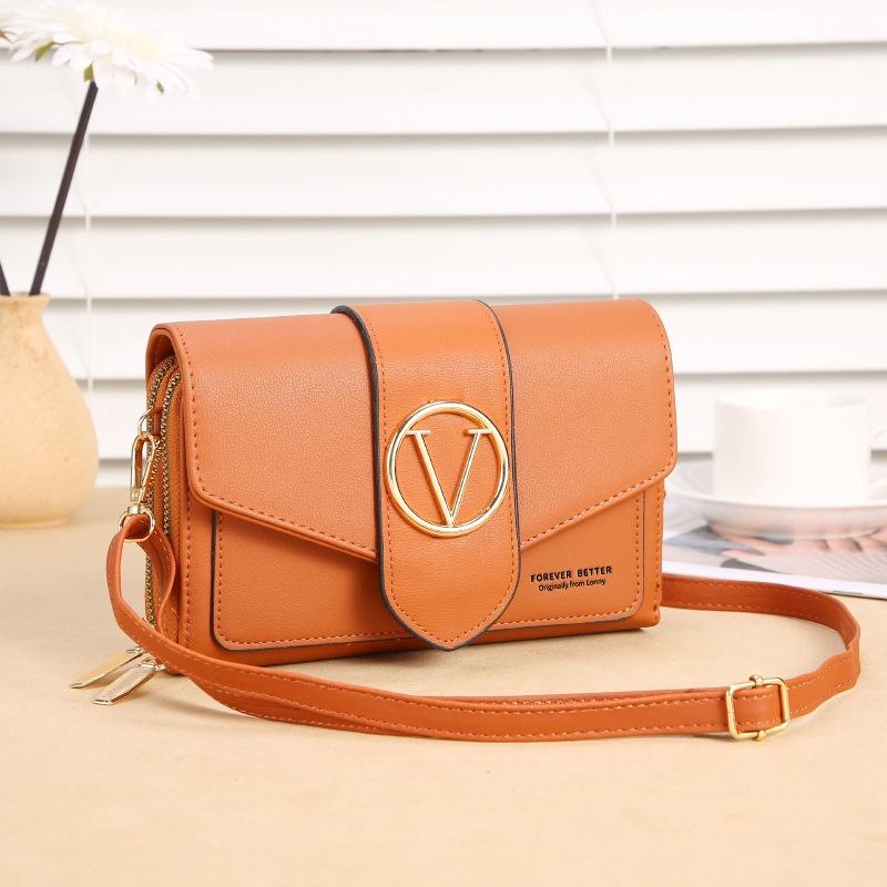 IELGY Женский длинный диагональный кошелек в корейском стиле с двойной молнией серый — фото 5