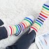 12 Women's Rainbow Mid-Calf Socks 3-Pair Set Cotton Socks