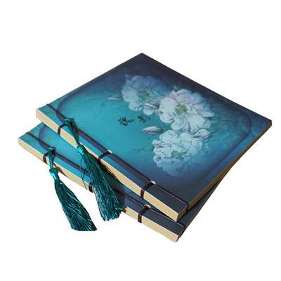 Carnet à Motif Floral Rétro Carnet à Reliure Manuelle 75 Feuilles Papier Kraft Blanc Carnets de Croquis Portables Carnet de Notes Journal Intime avec
