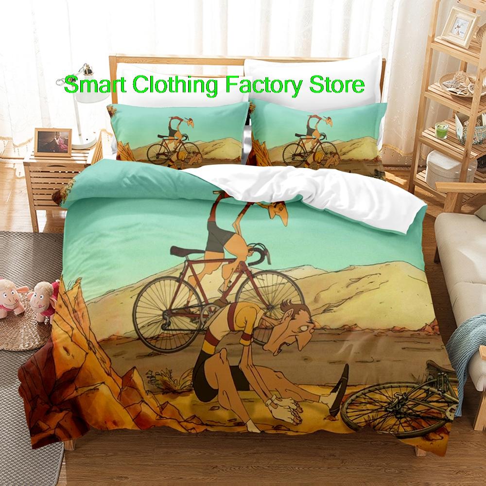 

Single Twin Full Queen King Size Bed Set Teenagers Bedroom Duvetcover Sets Fashion Les Triplettes De Belleville Bedding Set EU Single(135*200cm)3pcs