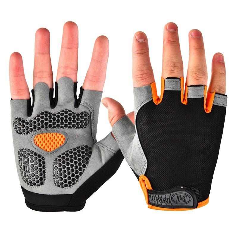 Unisex Breathable Half-Finger Fitness Gloves with Wrist Support and Anti-Slip Grip for Weightlifting and Exercise