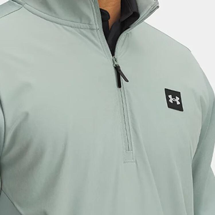 Under Armour Drive Pro Storm Comfortable Soft Solid Color Versatile Trendy Hoodie Men hoodies Gray-Green 1387118-348