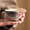 Hand-Painted Gilded Koi Lotus Ceramic Teacup