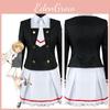 Traje Cosplay Elegante Preto e Branco da Cardcaptor Sakura Kinomoto Para Entusiastas de Anime