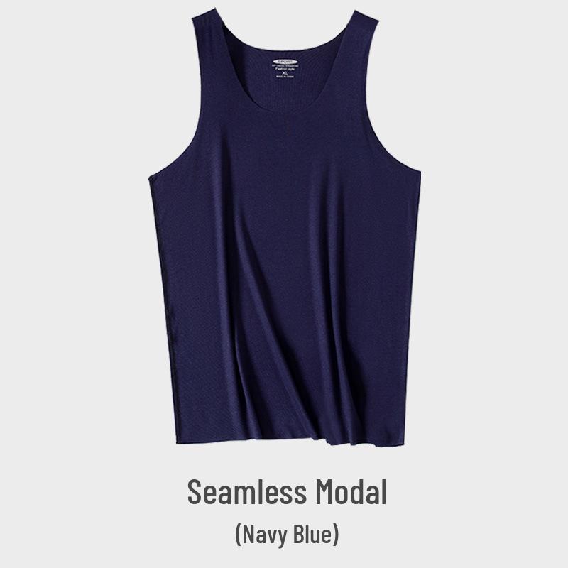 Modal Herren Eisseide Racerback Tanktop - Ärmelloses weißes Unterhemd für Sport & Layering