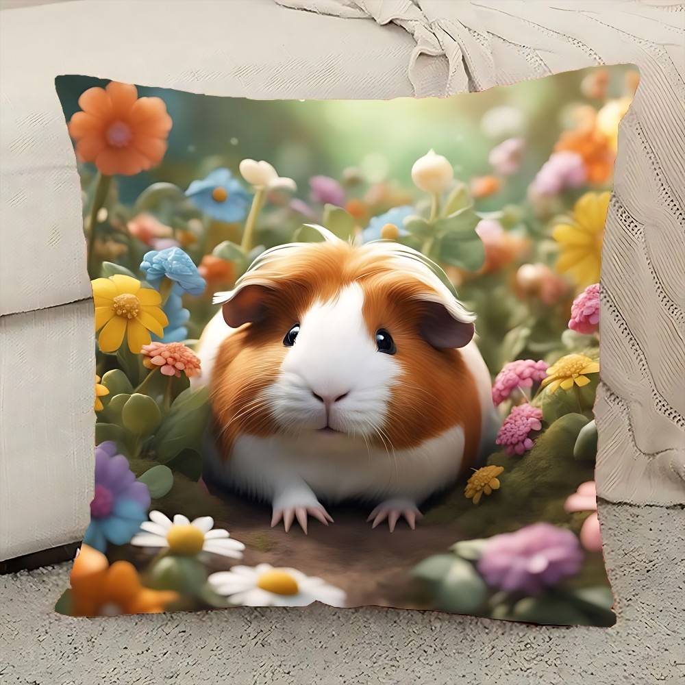 Meerschweinchen Kissenbezug Elegant Paar Wohnzimmer Schlafzimmer Dekorativ Rechteckiger Kissenbezug Sofa Kissenbezug