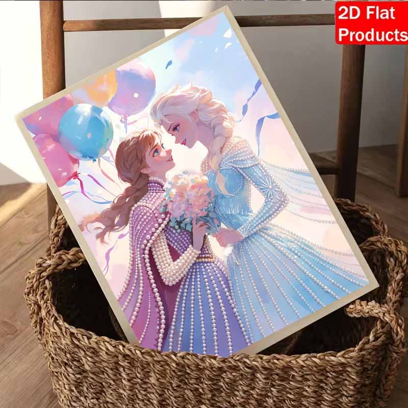 Disney Pearl Painting Anna and Elsa Pearl Art Painting Kit Art Pearl Painting Kit Adult Beginner Gift Creative Home Wall Decor